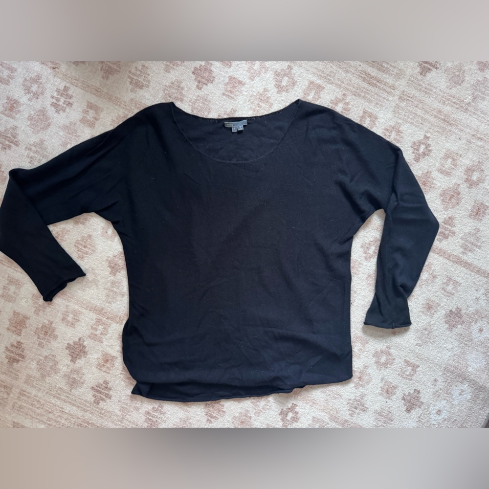 Vince Black Cashmere Wool Lightweight Sweater - Size Large